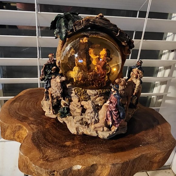 Musical Water/Snow Globe of Christmas Nativity Scenery